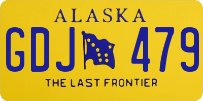 AK license plate GDJ479