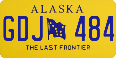 AK license plate GDJ484
