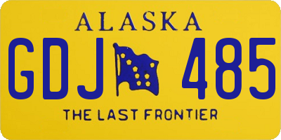 AK license plate GDJ485