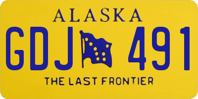 AK license plate GDJ491