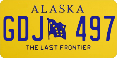 AK license plate GDJ497