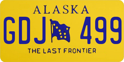 AK license plate GDJ499