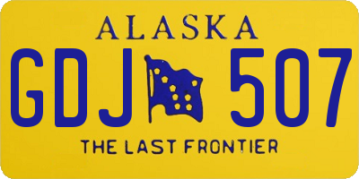 AK license plate GDJ507
