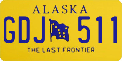 AK license plate GDJ511