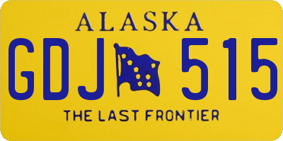 AK license plate GDJ515