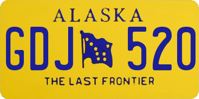 AK license plate GDJ520