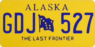 AK license plate GDJ527