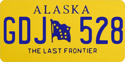 AK license plate GDJ528