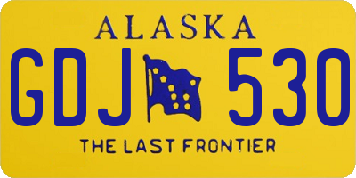 AK license plate GDJ530