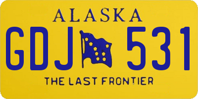 AK license plate GDJ531