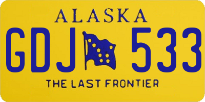 AK license plate GDJ533