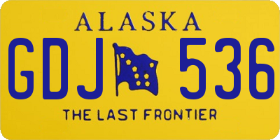 AK license plate GDJ536