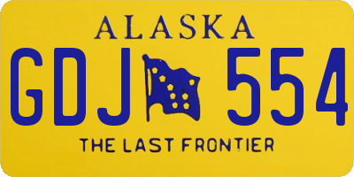 AK license plate GDJ554