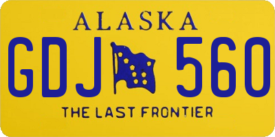 AK license plate GDJ560