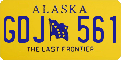 AK license plate GDJ561