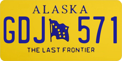 AK license plate GDJ571