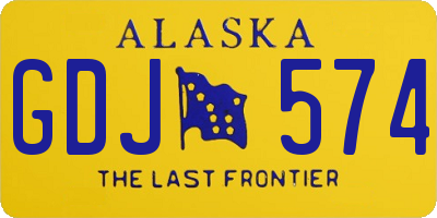 AK license plate GDJ574