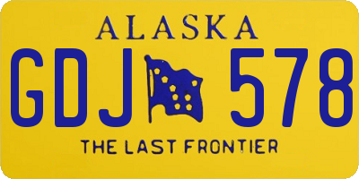 AK license plate GDJ578