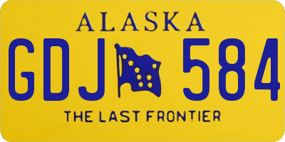 AK license plate GDJ584