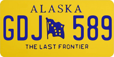 AK license plate GDJ589