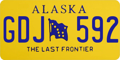AK license plate GDJ592