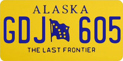 AK license plate GDJ605