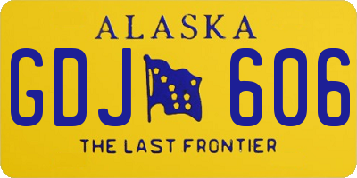 AK license plate GDJ606