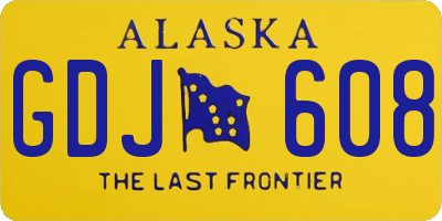 AK license plate GDJ608