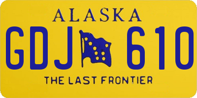 AK license plate GDJ610