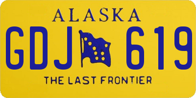 AK license plate GDJ619
