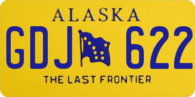AK license plate GDJ622