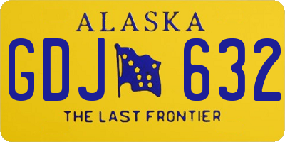 AK license plate GDJ632