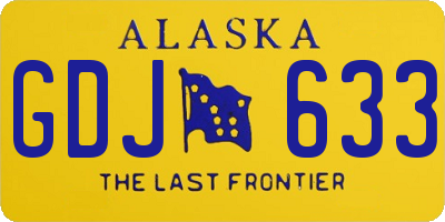 AK license plate GDJ633