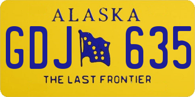 AK license plate GDJ635