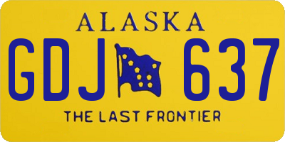 AK license plate GDJ637
