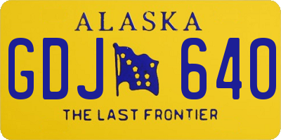 AK license plate GDJ640