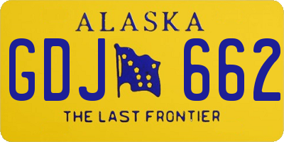 AK license plate GDJ662