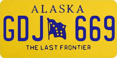 AK license plate GDJ669