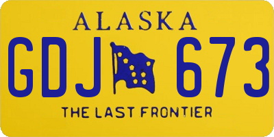 AK license plate GDJ673