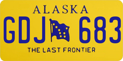 AK license plate GDJ683
