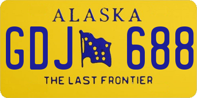 AK license plate GDJ688