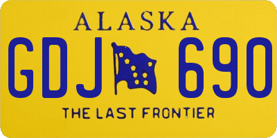 AK license plate GDJ690