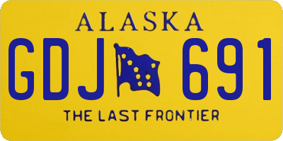 AK license plate GDJ691