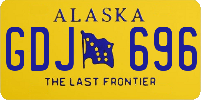 AK license plate GDJ696