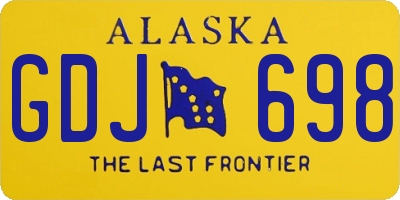 AK license plate GDJ698
