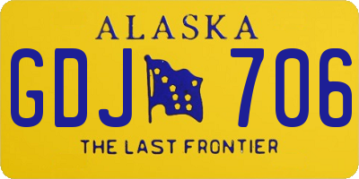 AK license plate GDJ706
