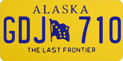 AK license plate GDJ710