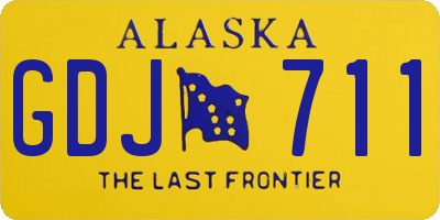 AK license plate GDJ711