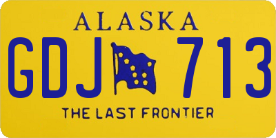 AK license plate GDJ713