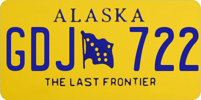 AK license plate GDJ722